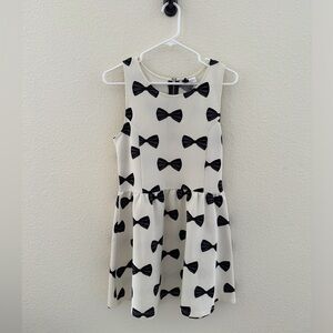 H&M Tuxedo Bow Tie Formal Party Madmen Skater Dress size Medium